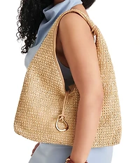 Dolce Vita Raffia Hardware Detail Hobo Bag