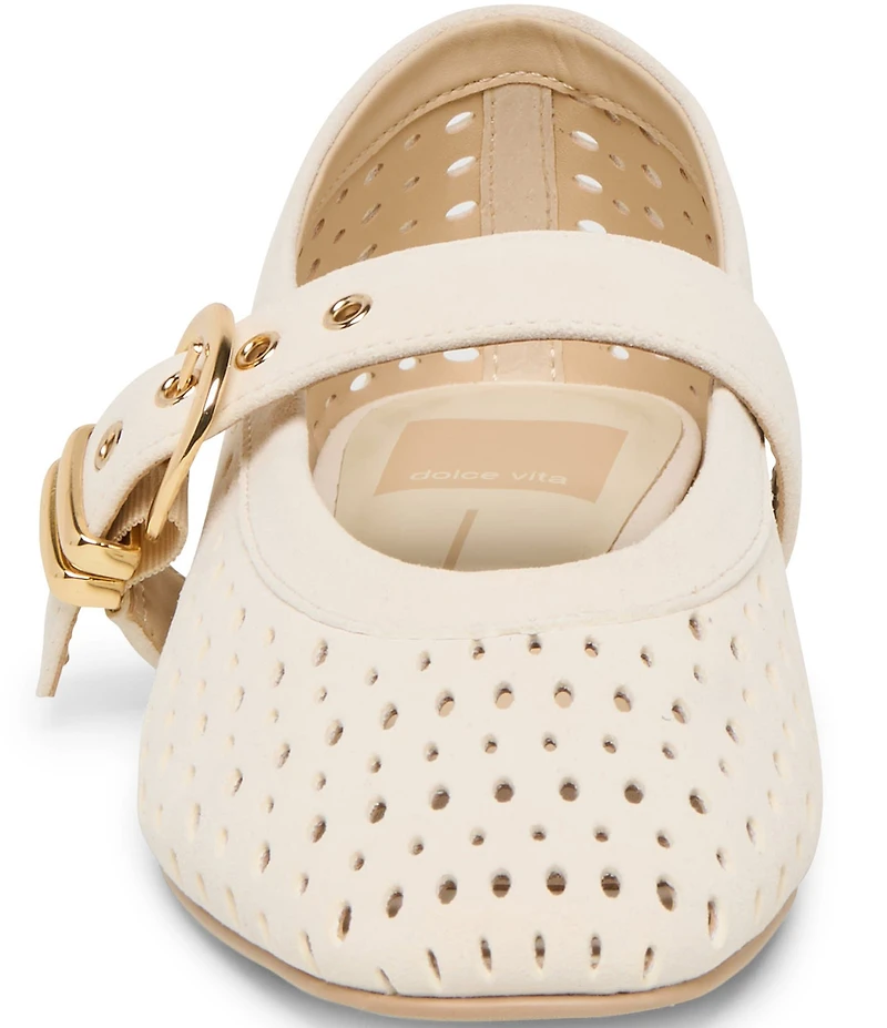 Dolce Vita Mikel Perforated Suede Mary Jane Ballet Flats
