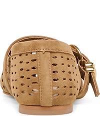 Dolce Vita Mikel Perforated Suede Mary Jane Ballet Flats