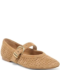 Dolce Vita Mikela Perforated Suede Mary Jane Ballet Flats