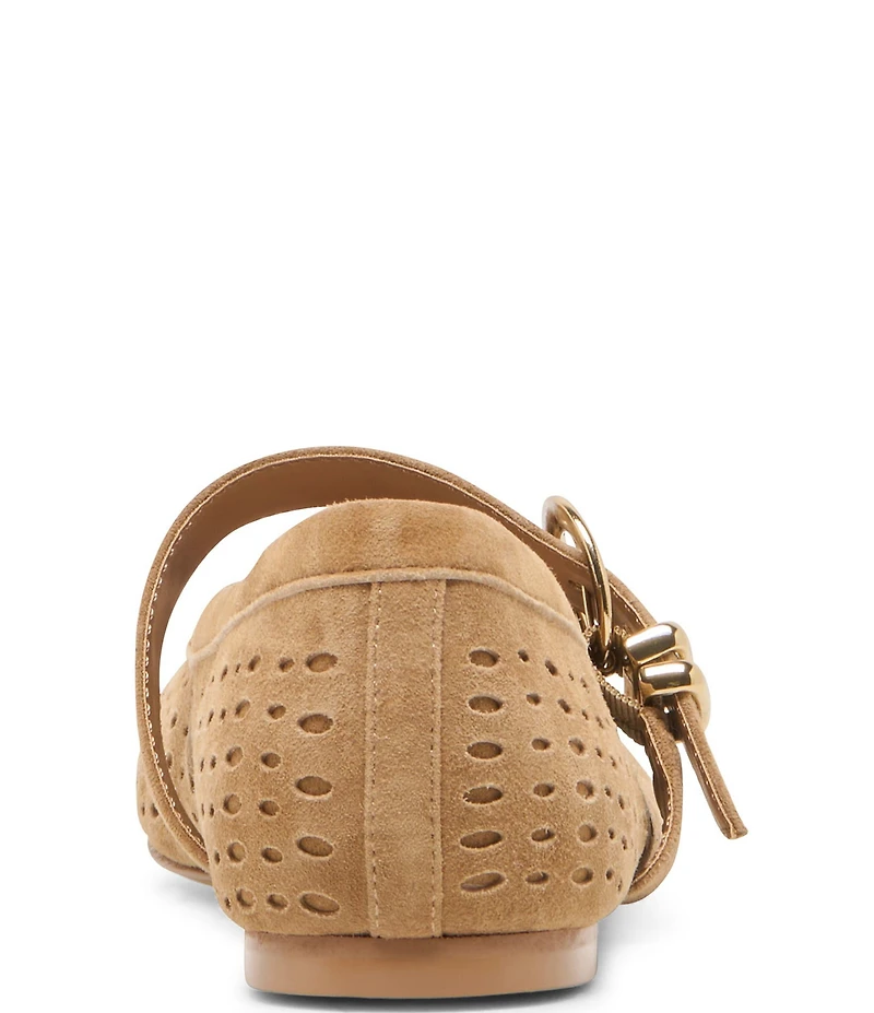 Dolce Vita Mikela Perforated Suede Mary Jane Ballet Flats