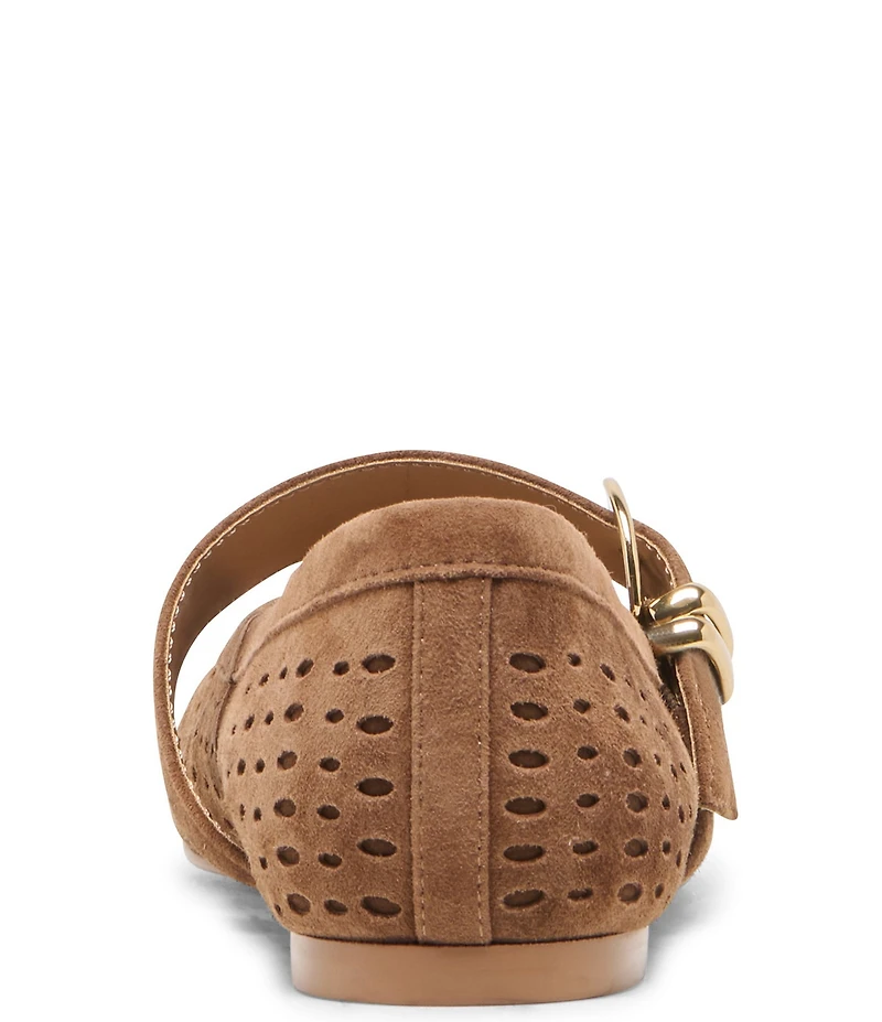 Dolce Vita Mikela Perforated Suede Mary Jane Ballet Flats