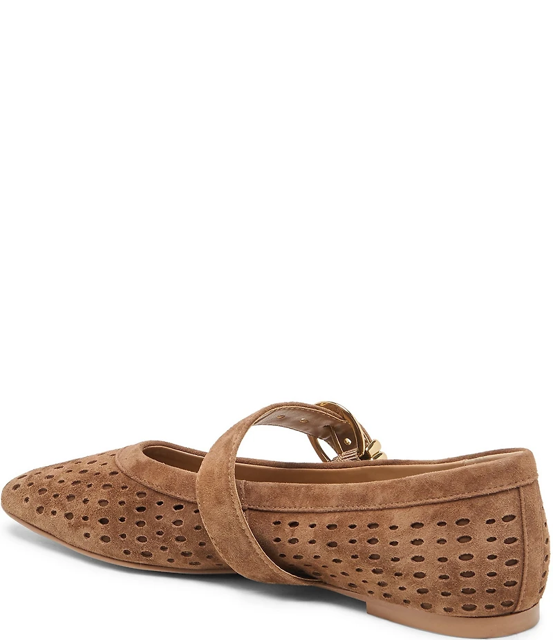Dolce Vita Mikela Perforated Suede Mary Jane Ballet Flats