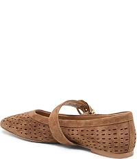 Dolce Vita Mikela Perforated Suede Mary Jane Ballet Flats