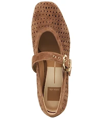 Dolce Vita Mikela Perforated Suede Mary Jane Ballet Flats