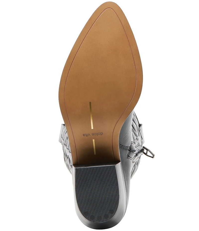Dolce Vita Mirla Leather Sculpted Western Inspired Tall Boots
