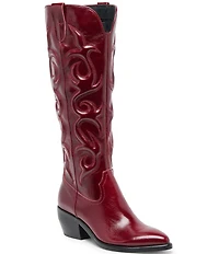 Dolce Vita Mirla Leather Sculpted Western Inspired Tall Boots
