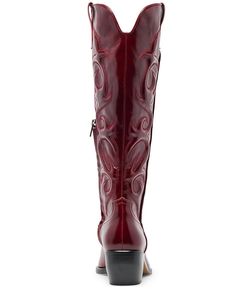 Dolce Vita Mirla Leather Sculpted Western Inspired Tall Boots