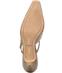 Dolce Vita Morgen Embossed Snake Leather Snip Toe Dress Mules