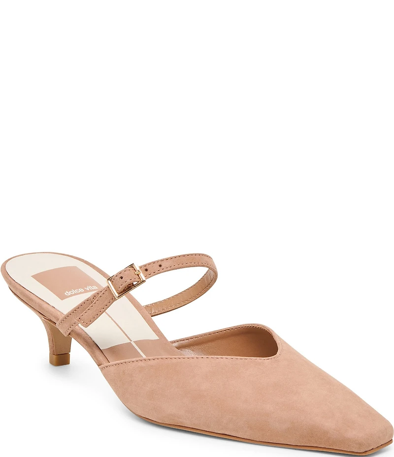Dolce Vita Morgen Suede Snip Toe Dress Mules