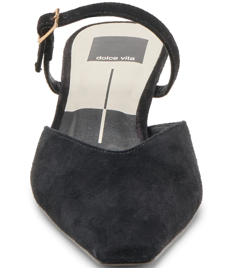 Dolce Vita Morgen Suede Snip Toe Dress Mules