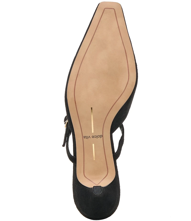 Dolce Vita Morgen Suede Snip Toe Dress Mules
