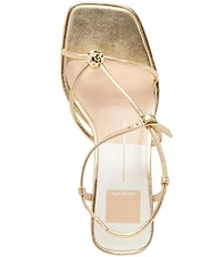 Dolce Vita Mylee Leather Strappy Metallic Hardware Dress Sandals