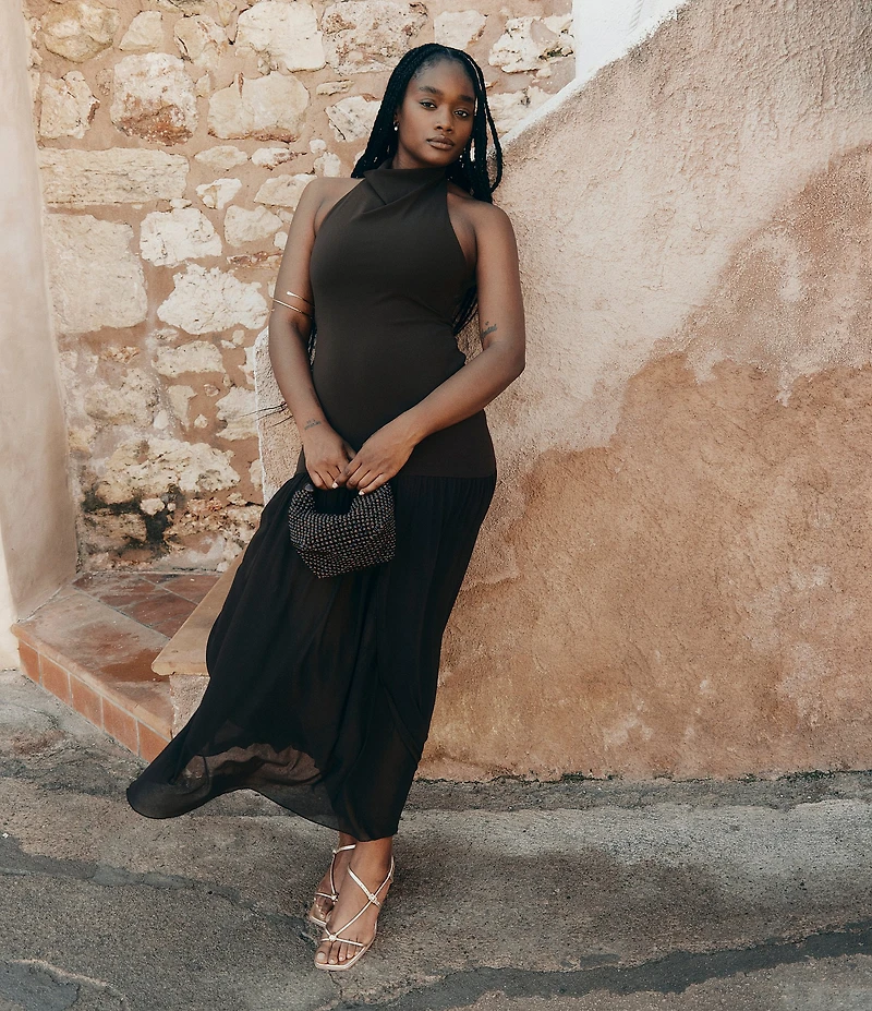 Dolce Vita Mylee Leather Strappy Metallic Hardware Dress Sandals