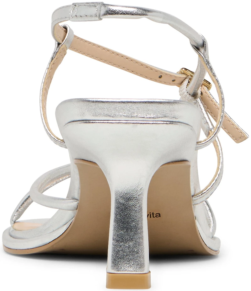 Dolce Vita Mylee Leather Strappy Metallic Hardware Dress Sandals