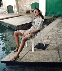 Dolce Vita Mylee Leather Strappy Metallic Hardware Dress Sandals