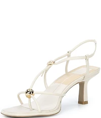 Dolce Vita Mylee Leather Strappy Metallic Hardware Dress Sandals