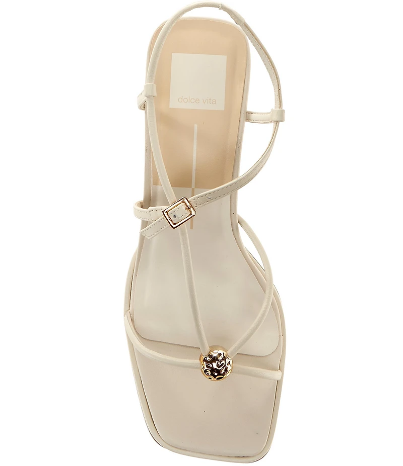 Dolce Vita Mylee Leather Strappy Metallic Hardware Dress Sandals