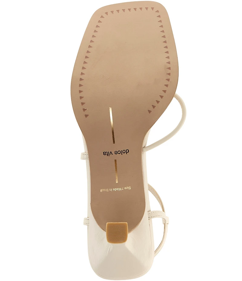 Dolce Vita Mylee Leather Strappy Metallic Hardware Dress Sandals