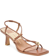 Dolce Vita Mylee Leather Strappy Metallic Hardware Dress Sandals