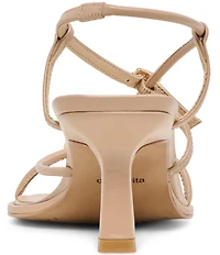 Dolce Vita Mylee Leather Strappy Metallic Hardware Dress Sandals