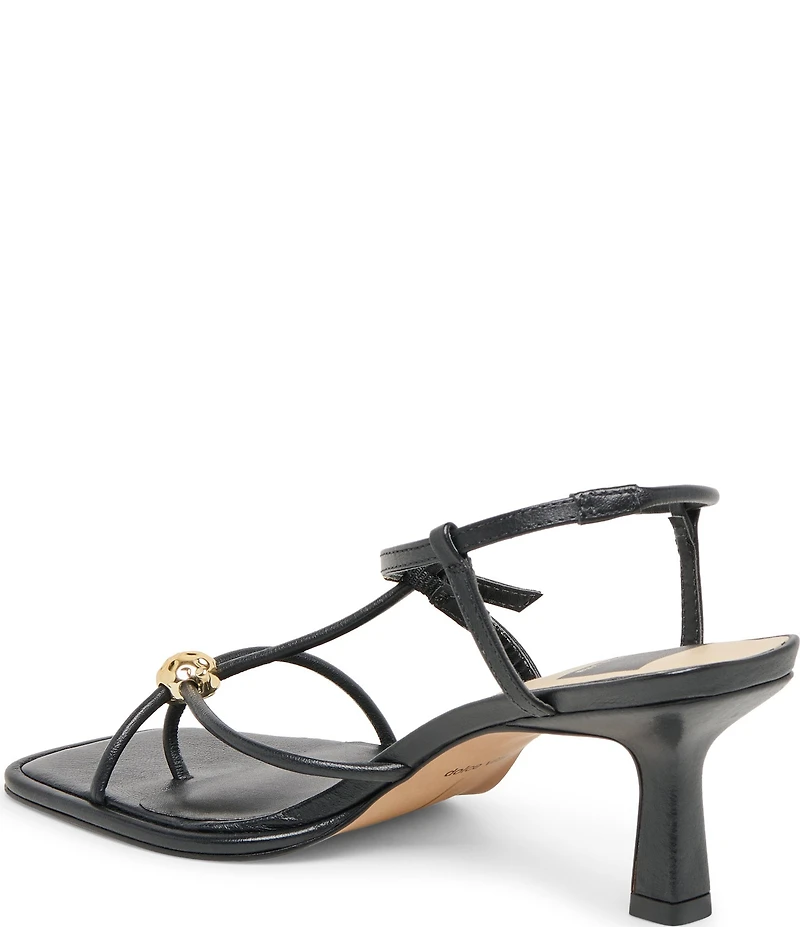 Dolce Vita Mylee Leather Strappy Metallic Hardware Dress Sandals