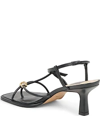 Dolce Vita Mylee Leather Strappy Metallic Hardware Dress Sandals