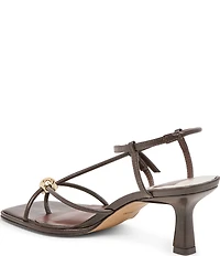 Dolce Vita Mylee Leather Strappy Metallic Hardware Dress Sandals