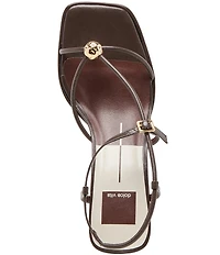 Dolce Vita Mylee Leather Strappy Metallic Hardware Dress Sandals