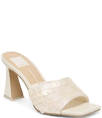Dolce Vita Nandy Confetti Shell Embellished Dress Slide Sandals