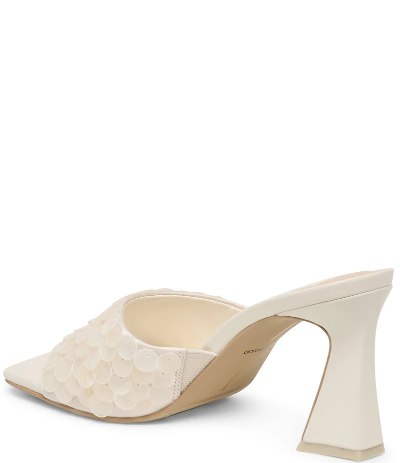 Dolce Vita Nandy Confetti Shell Embellished Dress Slide Sandals