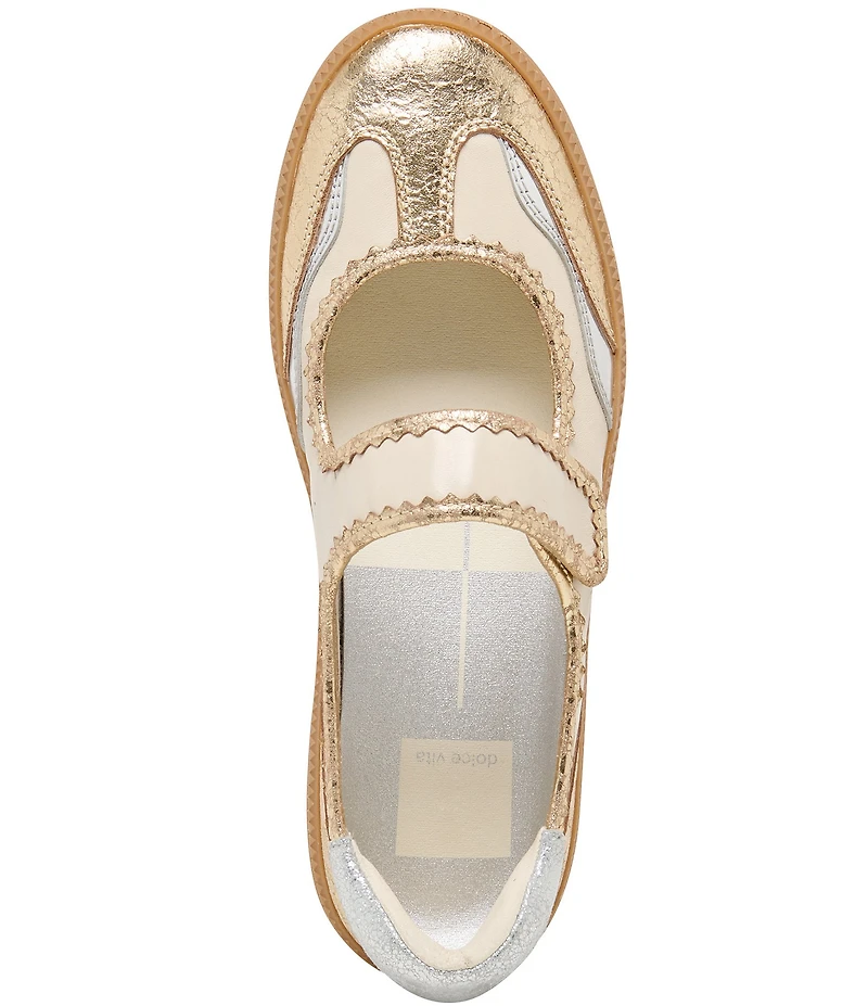 Dolce Vita Nanet Metallic Leather Mary Jane Sneakers