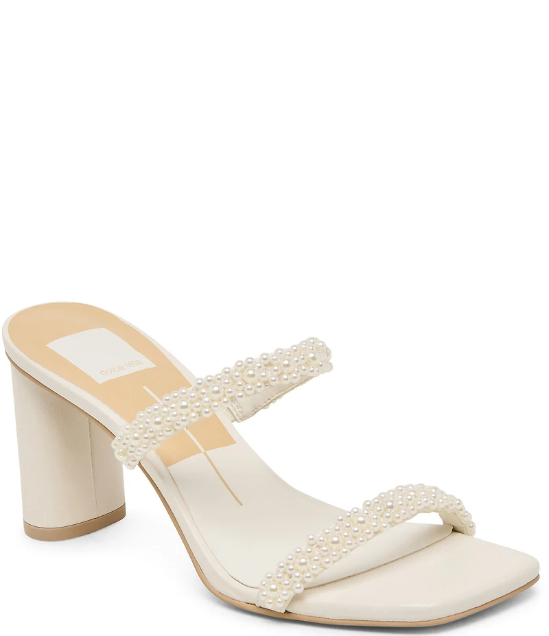 Dolce Vita Nolah Pearl Strap Dress Slide Sandals