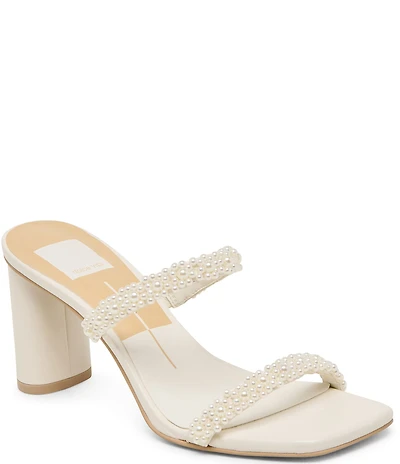 Dolce Vita Nolah Pearl Strap Dress Slide Sandals