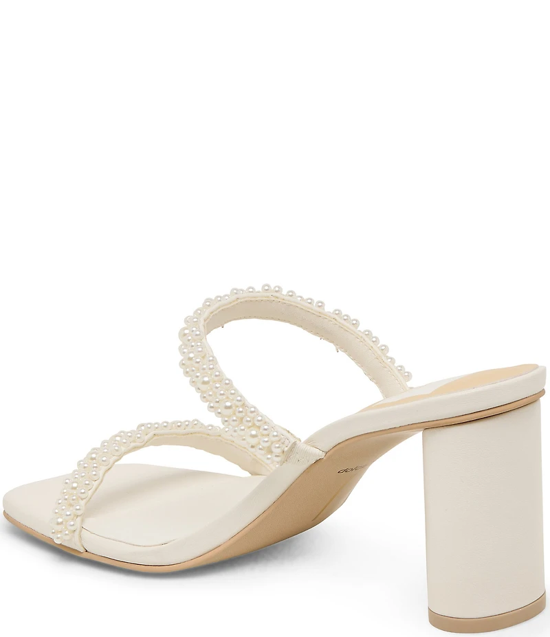 Dolce Vita Nolah Pearl Strap Dress Slide Sandals