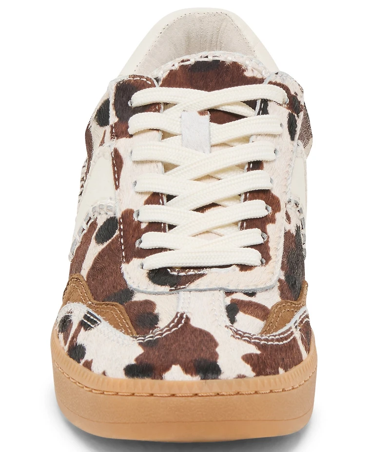 Dolce Vita Notice Calf Hair Cow Print Retro Sneakers