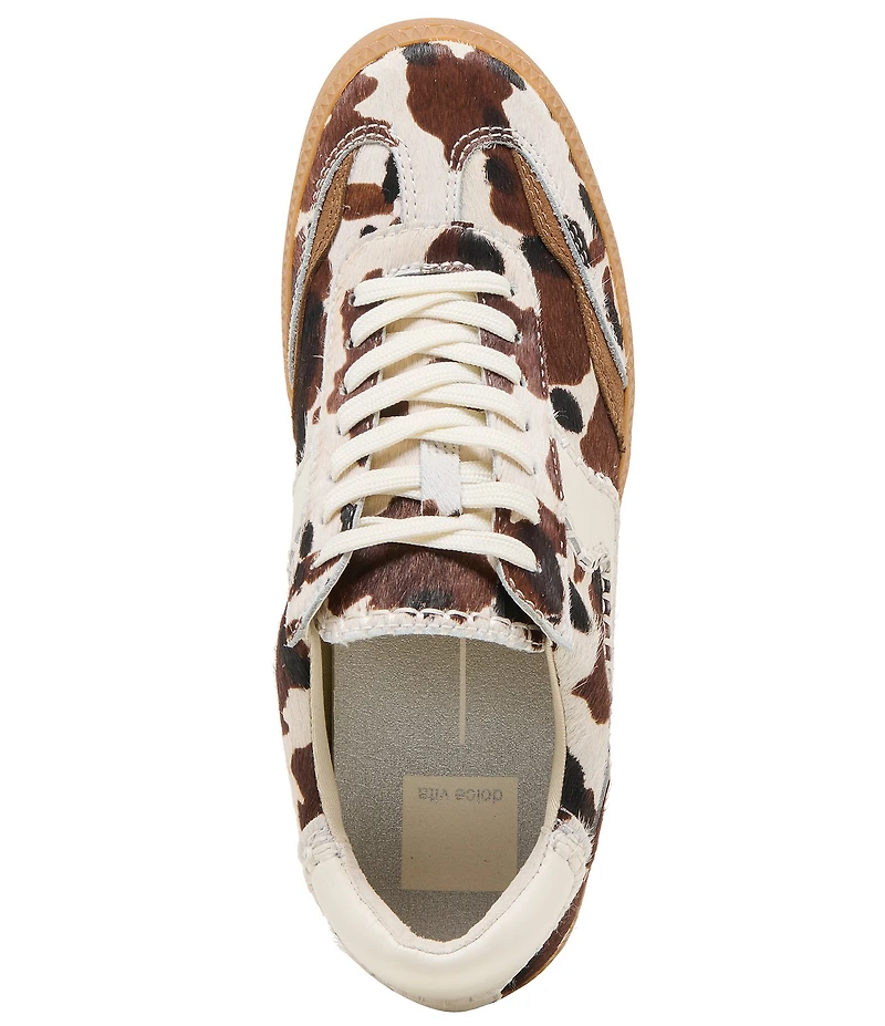 Dolce Vita Notice Calf Hair Cow Print Retro Sneakers