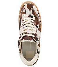 Dolce Vita Notice Calf Hair Cow Print Retro Sneakers