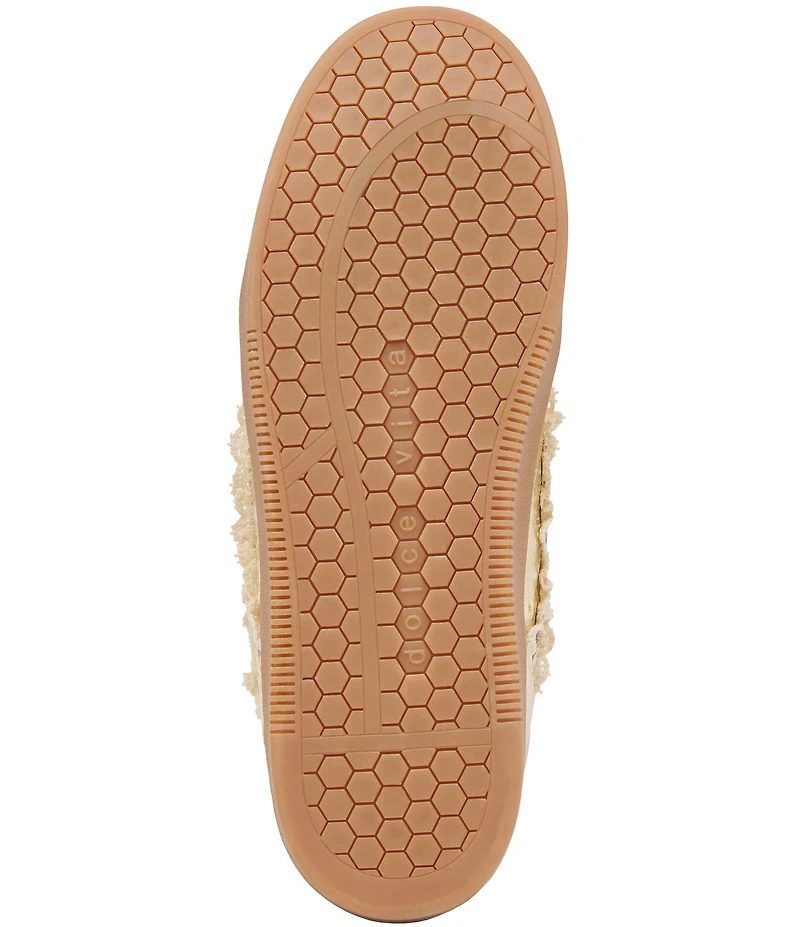 Dolce Vita Notice Crushed Leather and Lace Retro Sneakers