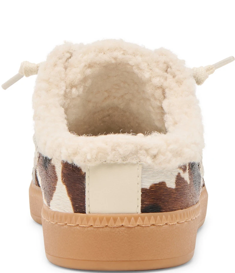 Dolce Vita Notice Slide Plush Cow Hair Retro Slip On Sneakers