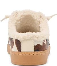 Dolce Vita Notice Slide Plush Cow Hair Retro Slip On Sneakers