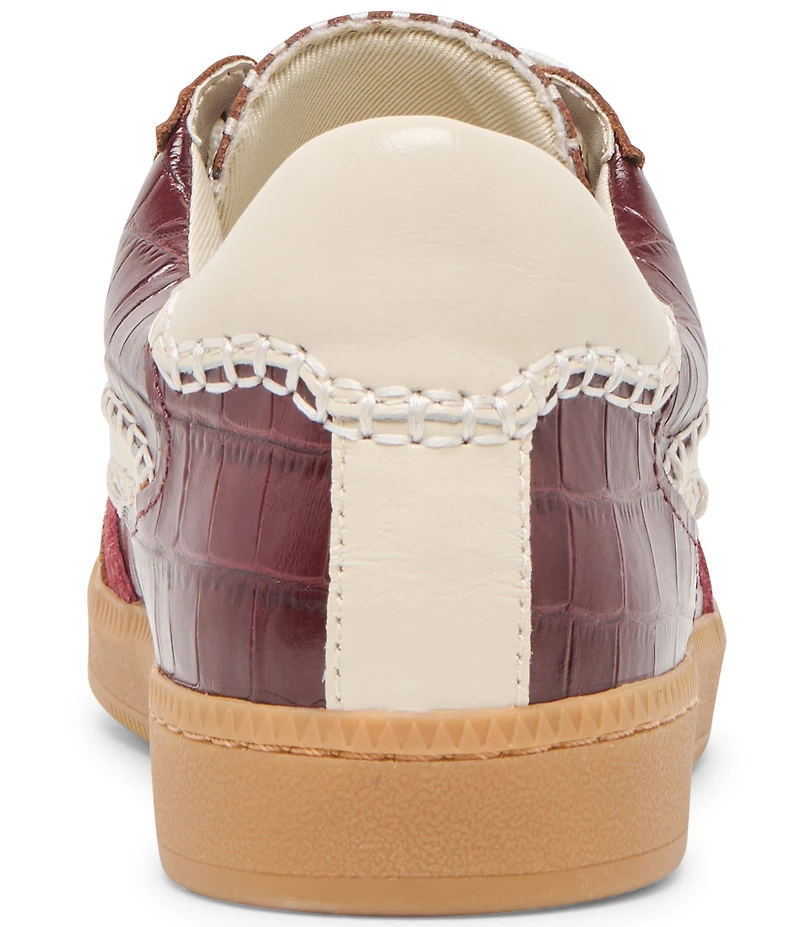 Dolce Vita Notice Stitch Croco Embossed Leather Retro Sneakers