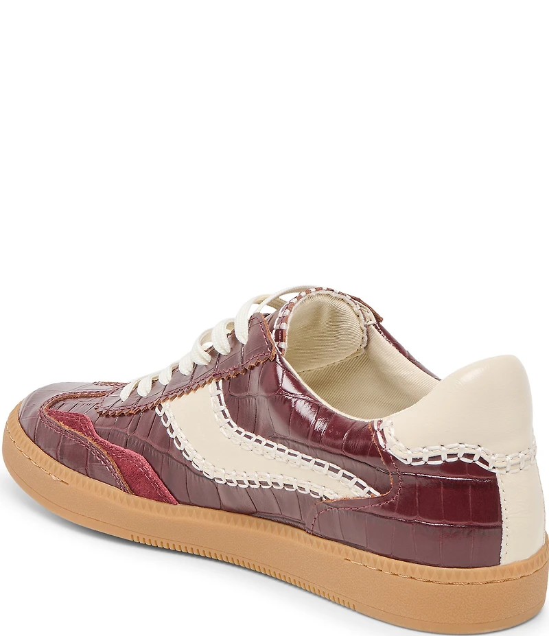 Dolce Vita Notice Stitch Croco Embossed Leather Retro Sneakers