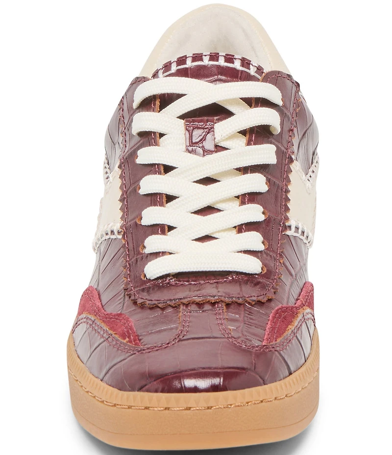 Dolce Vita Notice Stitch Croco Embossed Leather Retro Sneakers