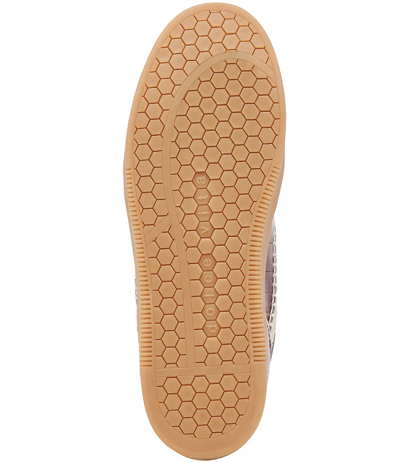 Dolce Vita Notice Stitch Croco Embossed Leather Retro Sneakers