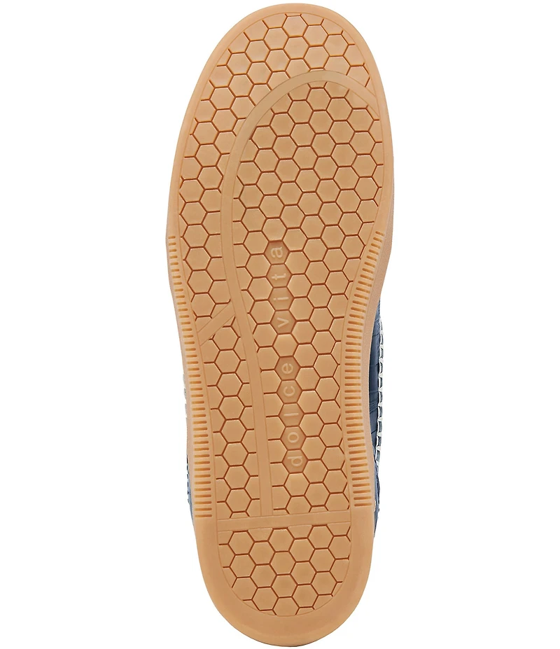 Dolce Vita Notice Stitch Croco Embossed Leather Retro Sneakers