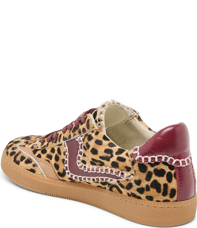 Dolce Vita Notice Stitch Leopard Print Calf Hair Retro Sneakers