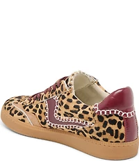 Dolce Vita Notice Stitch Leopard Print Calf Hair Retro Sneakers