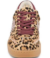 Dolce Vita Notice Stitch Leopard Print Calf Hair Retro Sneakers