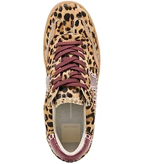 Dolce Vita Notice Stitch Leopard Print Calf Hair Retro Sneakers